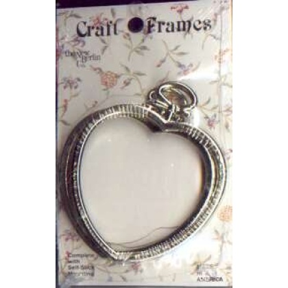 Craft frames hearts, complete with self-stick mounting back, 2 frames