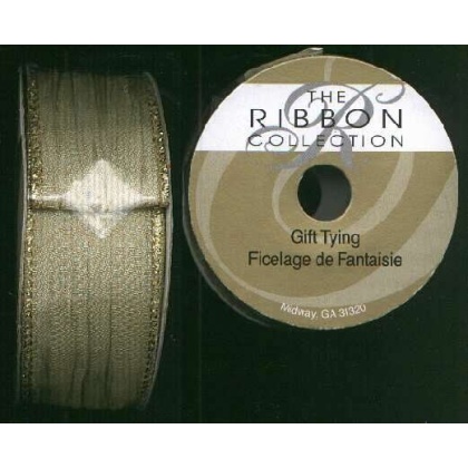 Gift tying ribbon crinkled elegance, gold 1 1/2 x 10ft.