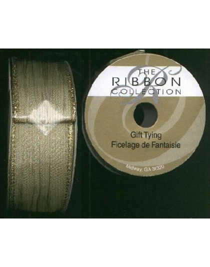 Gift tying ribbon crinkled elegance, gold 1 1/2 x 10ft.