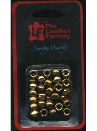 Leather Factory gold pony beads 30 pk