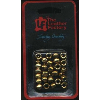 Leather Factory gold pony beads 30 pk