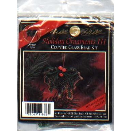 Mill Hill Holiday ornaments II counted glass bead kit Holly Leaves