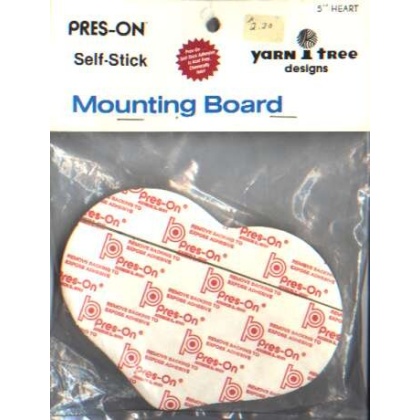 Mounting board Pres-on self-stick 5 inch heart