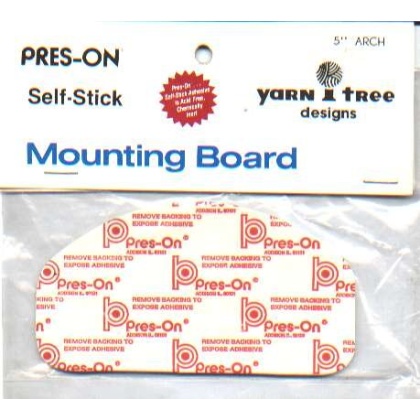 Mounting board, 5 inch arch, Pres-on self-stick