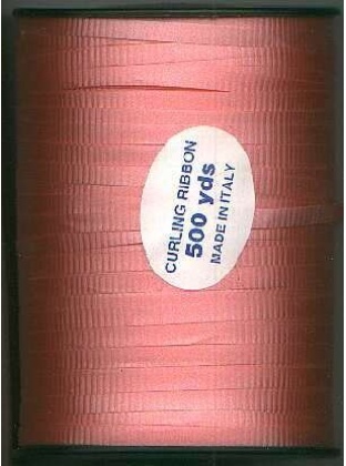 Poly curling ribbon PINK 9/16 inch by 500 yards