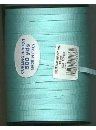 Poly curling ribbon SEA FOAM GREEN 9/16 inch by 500 yards