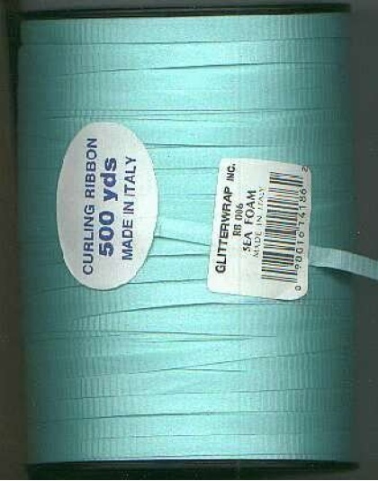 Poly curling ribbon SEA FOAM GREEN 9/16 inch by 500 yards