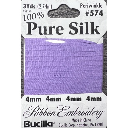 Pure Silk Ribbon Embroidery Periwinkle (3yd)