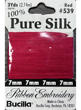 Pure Silk Ribbon Embroidery Red (3yd)