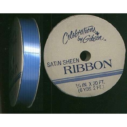 Satin sheen ribbon 3/4 in. x 20 ft. LIGHT BLUE