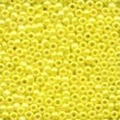 Seed Beads Yellow #00128 Opaque Luster 11/0 ( 2.5 mm ) 4.54 grams