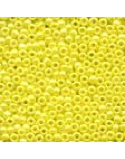 Seed Beads Yellow #00128 Opaque Luster 11/0 ( 2.5 mm ) 4.54 grams