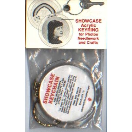 Showcase acrylic prism Keyring for photos, needlework, crafts