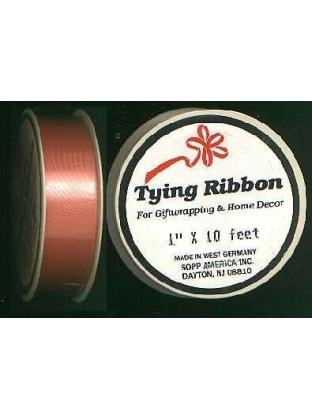 Tying ribbon 1 in. x 10 ft CORAL