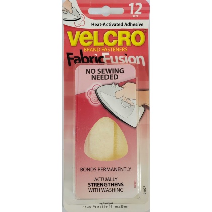 Velcro Fabric Fusion Heat-Activated Adhesive 3/4X1 12 Sets White