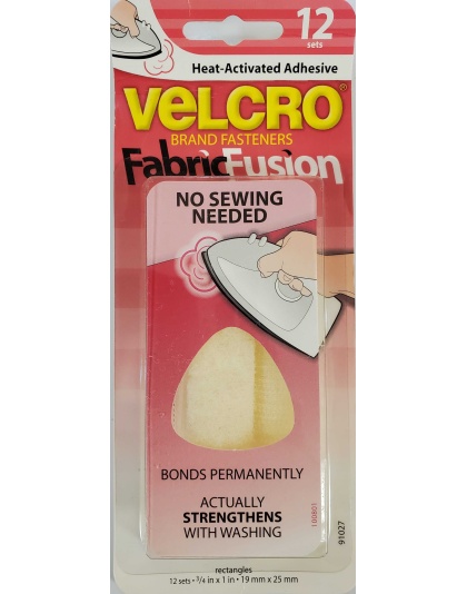 Velcro Fabric Fusion Heat-Activated Adhesive 3/4X1 12 Sets White