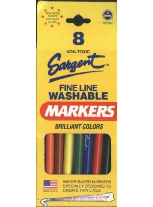 Washable 8 colors markers