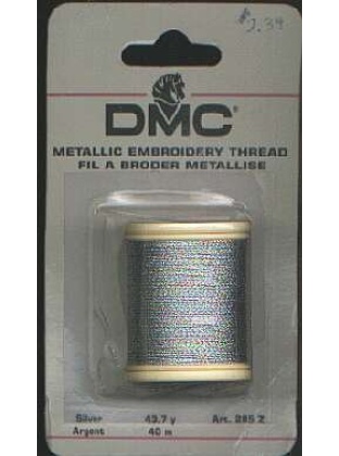 DMC metallic embroidery thread silver