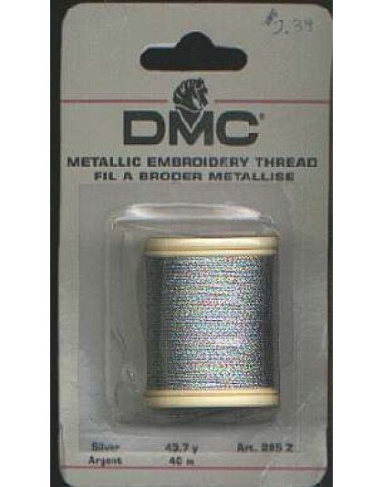 DMC metallic embroidery thread silver