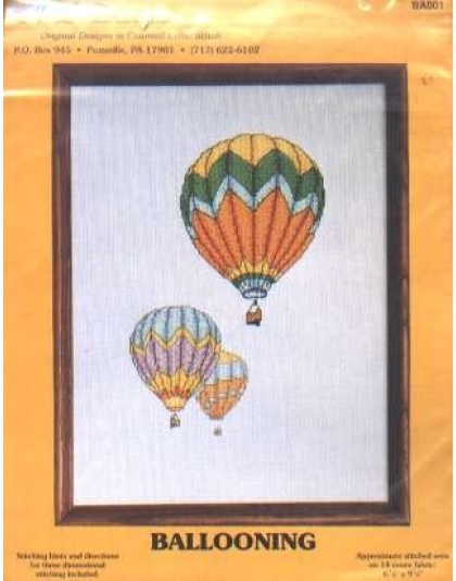 Ballooning by A+L Designs counted CrossStitch, BA001 *LAST ONE*