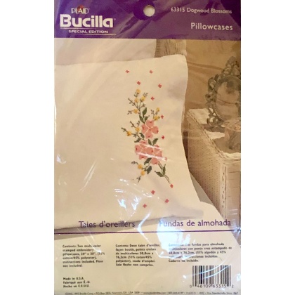 Bucilla Dogwood Blossoms Pillowcases