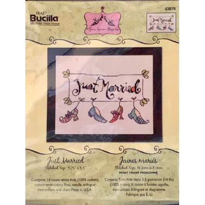 Bucilla Just Married Counted CrossStitch