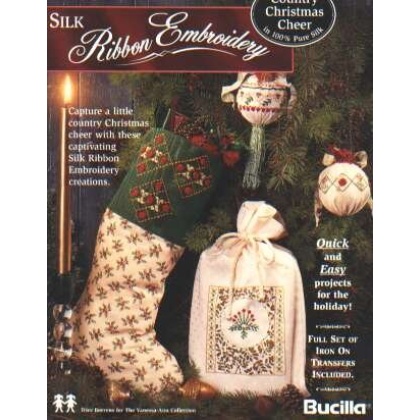 Bucilla Silk ribbon embroidery, country Christmas cheer! 18 pages! *Last one*
