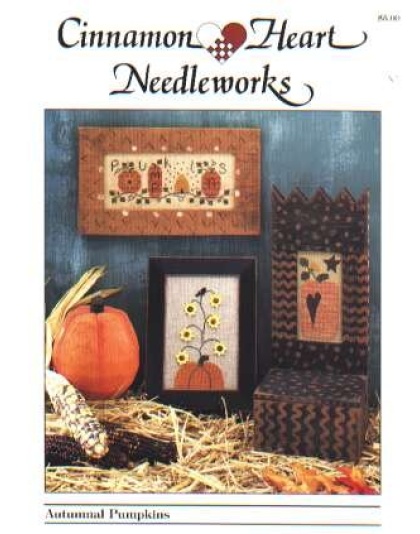 Cinnamon heart needleworks Autumnal pumpkins