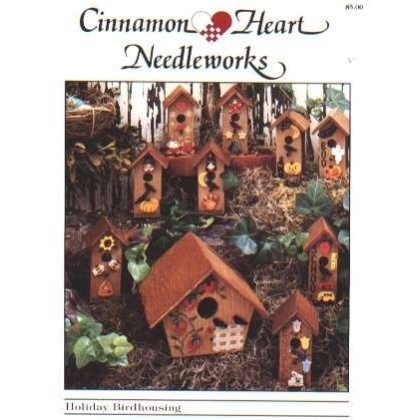 Cinnamon heart needleworks Holiday birdhousing