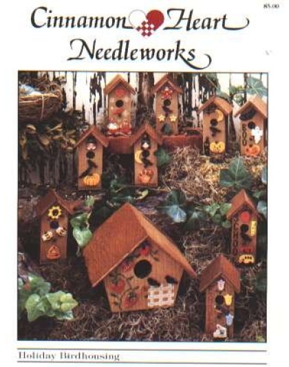 Cinnamon heart needleworks Holiday birdhousing