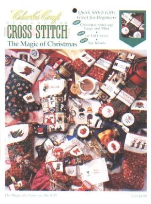 CrossStitch The Magic of Christmas, stockings, jar lid covers, towels bk0035