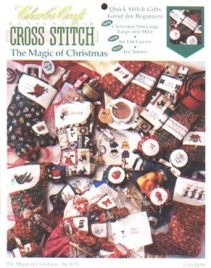 CrossStitch The Magic of Christmas, stockings, jar lid covers, towels bk0035