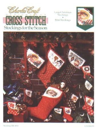 CrossStitch stockings for the season, large and mini stockings, bk-0011