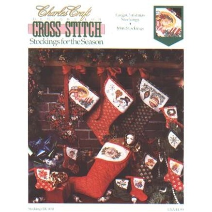 CrossStitch stockings for the season, large and mini stockings, bk-0011