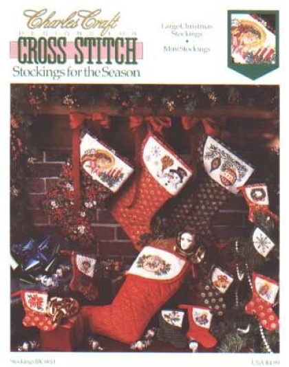 CrossStitch stockings for the season, large and mini stockings, bk-0011