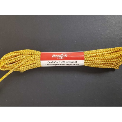 Needloft Plastic Canvas Cord 10 Yds. Gold