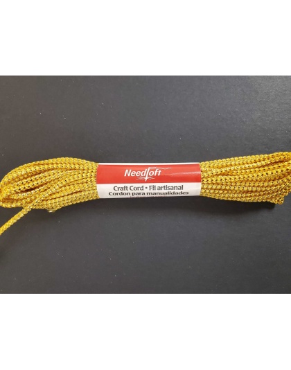 Needloft Plastic Canvas Cord 10 Yds. Gold