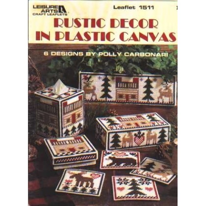 Rustic décor in plastic canvas, 6 designs, 1511