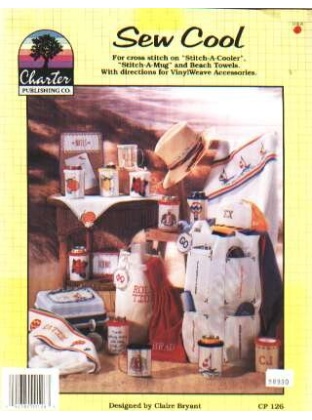 Sew Cool for CrossStitch leaflet, stitch a cooler, a mug and beach towels, 126