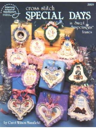 Special Days in sweet suspensions frames CrossStitch book, 17 pages!, 3501