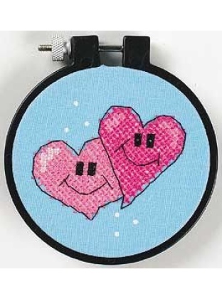 A Pair of Hearts Stamped CrossStitch kit