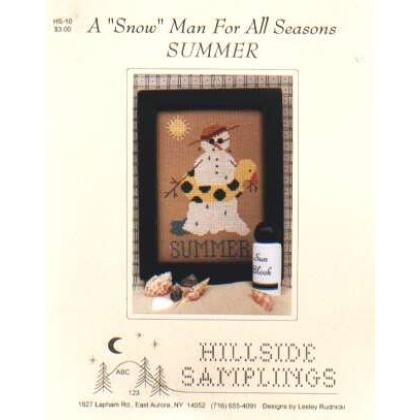 A snow man for all seasons Summer by Hillside samplings