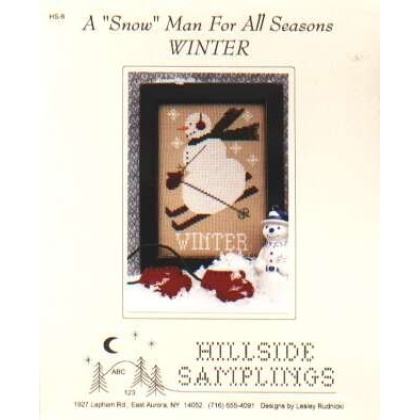 A snow man for all seasons, Winter by Hillside samplings HS-8