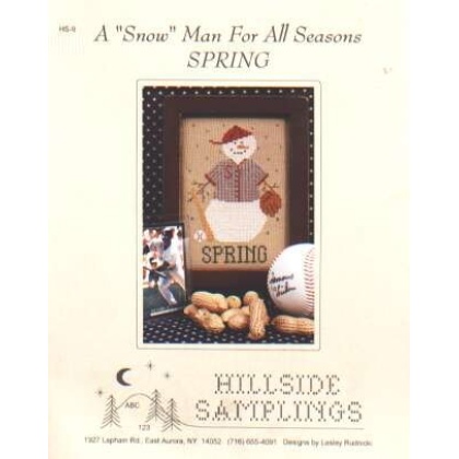 A snow man for all seasons, spring by Hillside samplings HS-9