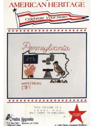 American Heritage celebrate your state PENNSYLVANIA CrossStitch chart