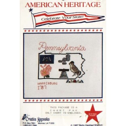 American Heritage celebrate your state PENNSYLVANIA CrossStitch chart