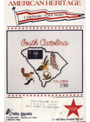 American Heritage celebrate your state SOUTH CAROLINA CrossStitch chart