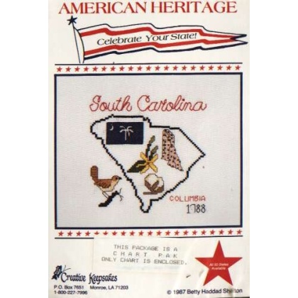 American Heritage celebrate your state SOUTH CAROLINA CrossStitch chart