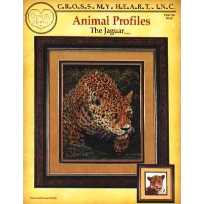 Animal profiles, the Jaguar counted CrossStitch, csb-109