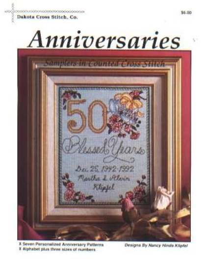 Annivesaries seven personalized anniversary patterns by Dakota CrossStitch